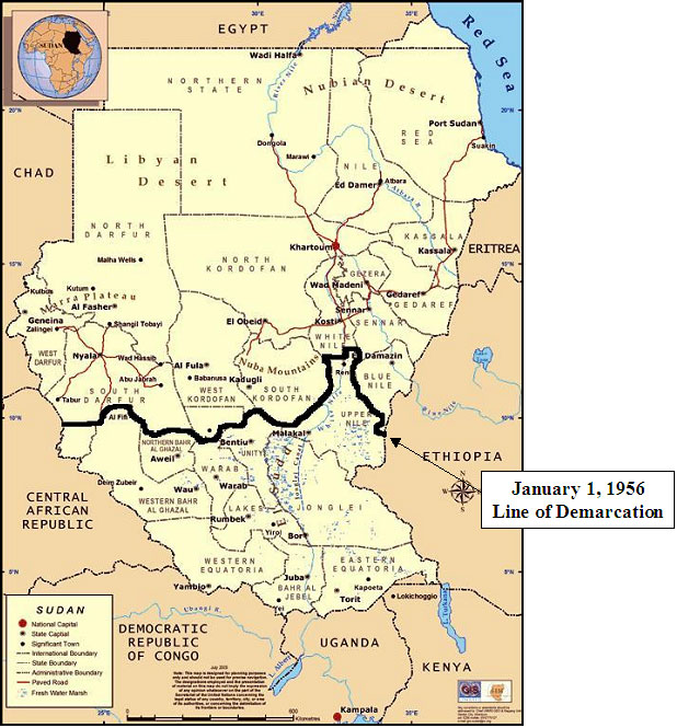 map of sudan
